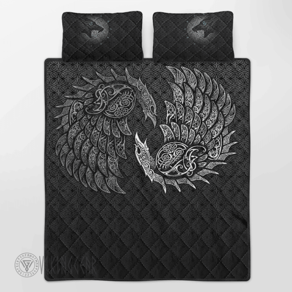 yin-yang-raven-line-art-viking-quilt-set