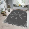 Aegishjalmur The Helm of Awe Symbol Viking Area Rug