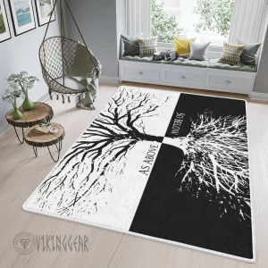 As Above So Below Tree Of Life Viking Area Rug