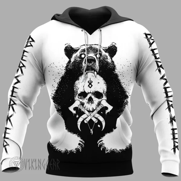 Bear Claws And Yggdrasil Viking Hoodie Transformed Into Berserker