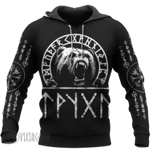 Bear Raven Viking Hoodie