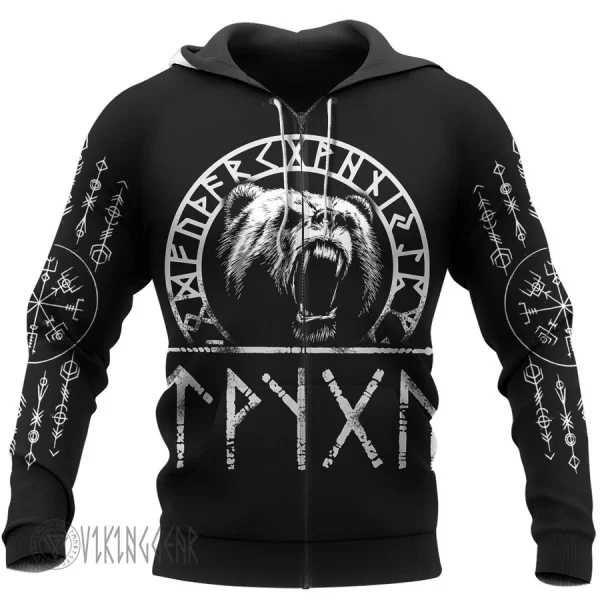 Bear Raven Viking Hoodie