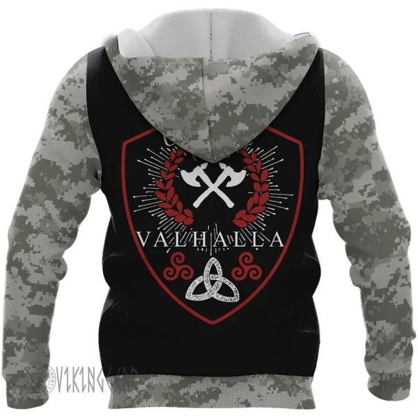 Camo Until Valhalla Viking Hoodie