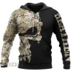 Camo Valknut Skull Heathen Viking Hoodie