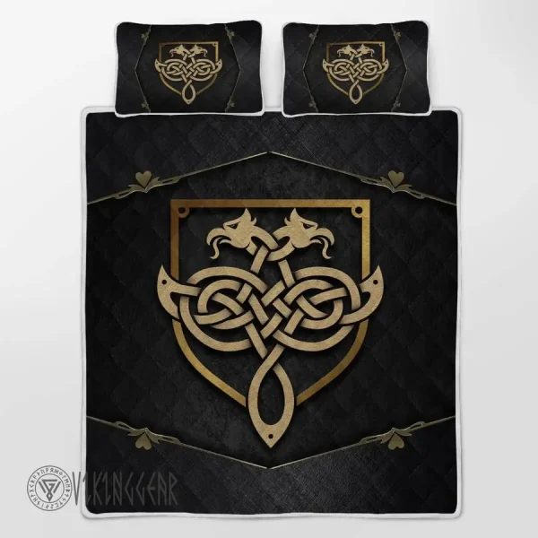 Double Eagle Celtic Viking Quilt Set