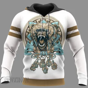 Dream Catcher Wolf Graphic Viking Hoodie