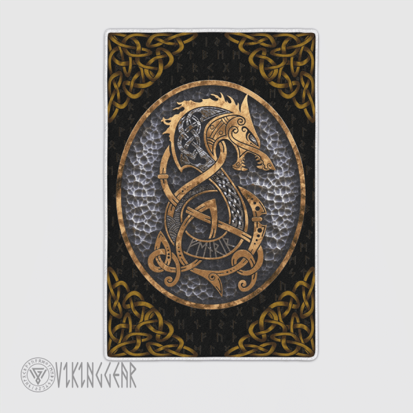 Fenrir Art Norse mythology Viking Area Rug