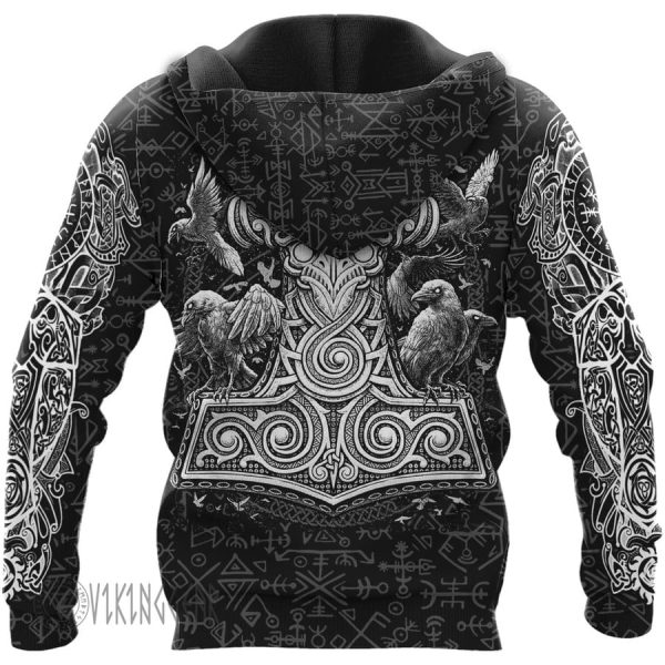 Fenrir Hammer Viking Hoodie