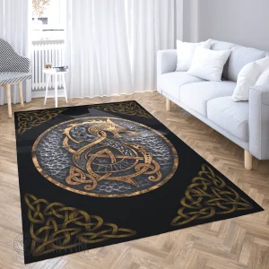 Fenrir Inside The Circle Viking Area Rug