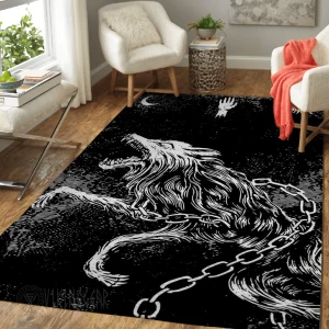 Fenrir Sun And Moon Viking Area Rug