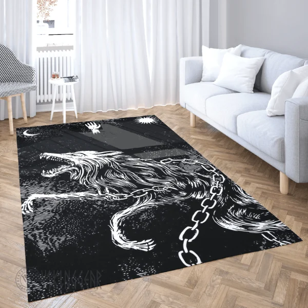 Fenrir Sun And Moon Viking Area Rug