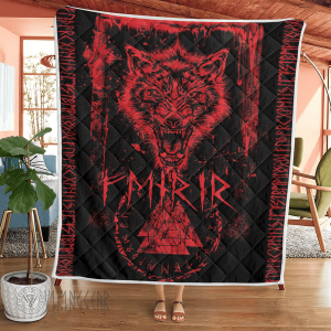 Fenrir in Runes - Viking Quilt