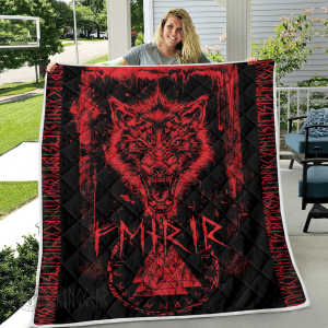 Fenrir in Runes - Viking Quilt