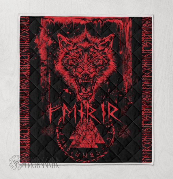 Fenrir in Runes - Viking Quilt