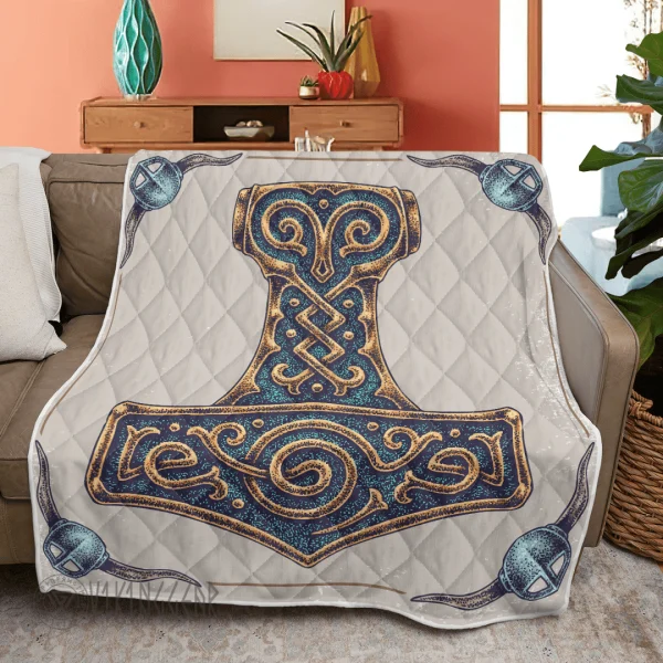 Hammer And Helmet Viking - Viking Quilt