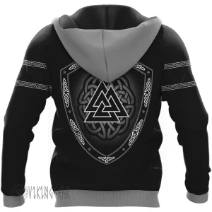 Hati and Skoll Valknut Shield Viking Hoodie