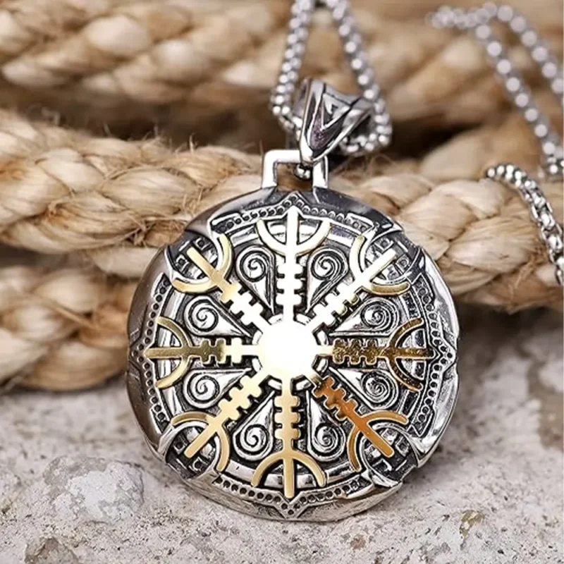 Helm of Awe Necklace Aegishjalmr Viking Protection Pendant