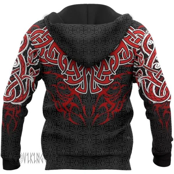 Hoodie Printed Dragon emblem used by the Vikings