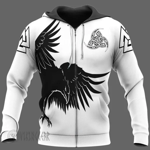 Huginn and Muninn - Raven Of Odin - Viking Hoodie