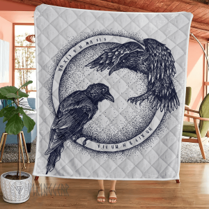 Huginn and Muninn - Raven of Odin - Viking Quilt