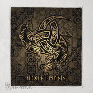 Huginn and Muninn - The Triple Horn of Odin - Viking Quilt