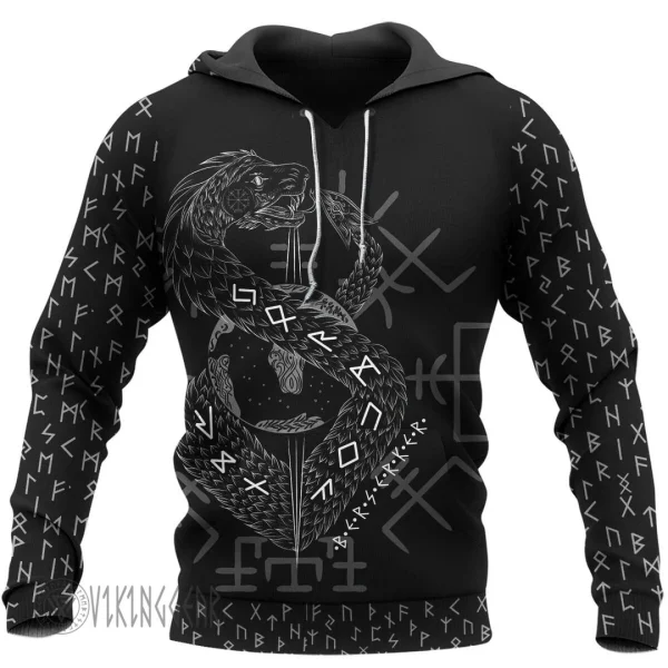 JORMUNGANDR And FENRIR - Sons Of Loki Viking Hoodie