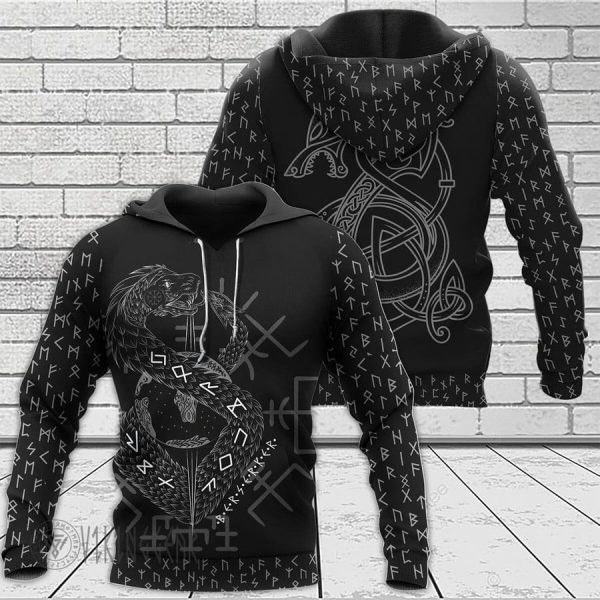 JORMUNGANDR And FENRIR - Sons Of Loki Viking Hoodie