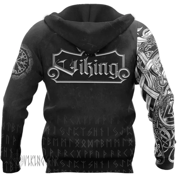 Jormungandr Vegvisir Viking Hoodie