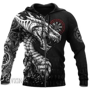 Jormungandr Vegvisir Viking Hoodie