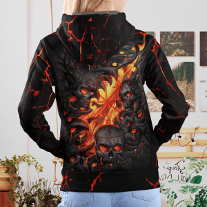 Lava Skull Valknut Viking Hoodie