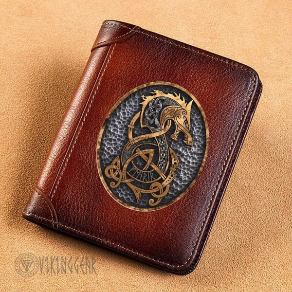 Leather Men Wallets Viking - Fenrir Leather Wallet