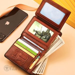 Leather Men Wallets Viking - Fenrir Leather Wallet