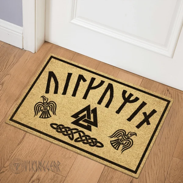 Norse Futhark Viking Runes Welcome Doormat