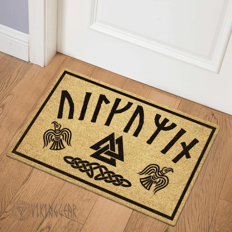 Protection Rune Doormat Norse Futhark Viking Runes Welcome Doormat