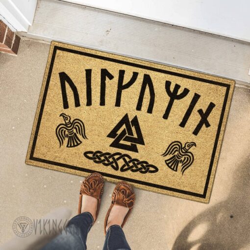 Norse Futhark Viking Runes Welcome Doormat