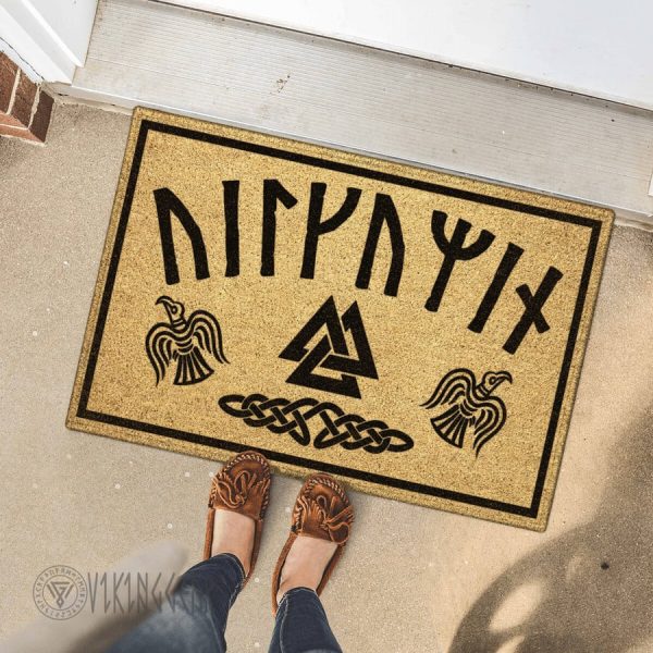 Norse Futhark Viking Runes Welcome Doormat