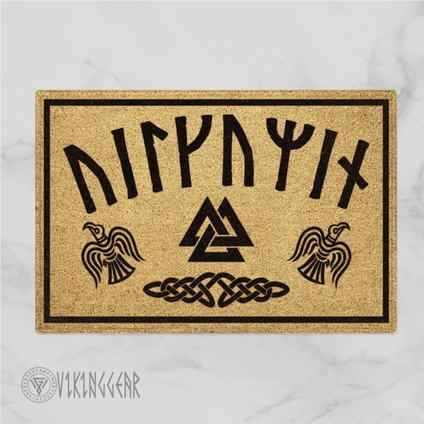 Norse Futhark Viking Runes Welcome Doormat