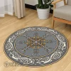 Norse Helm of Awe Round Carpet | Viking Round Carpet