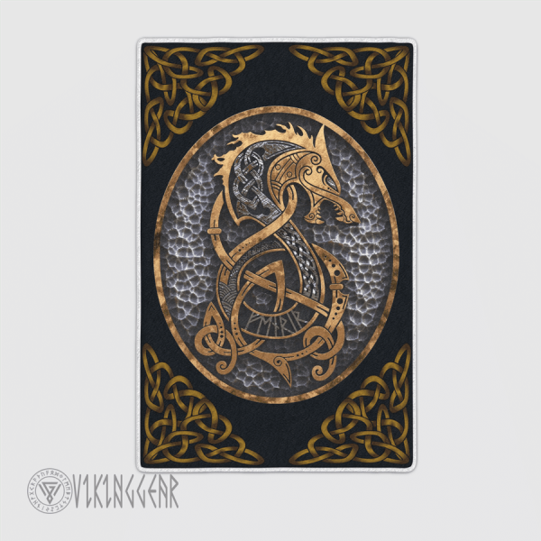 Norse Mythology Fenrir Pattern Celtic Viking Area Rug