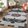 Norse Pattern And Raven Line Art Viking Area Rug