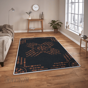 Norse Vegvisir Symbol Viking Area Rug