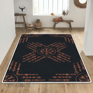 Norse Vegvisir Symbol Viking Area Rug