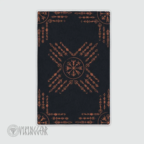 Norse Vegvisir Symbol Viking Area Rug