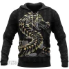 Odin And Jormungandr Viking Hoodie Yellow Design