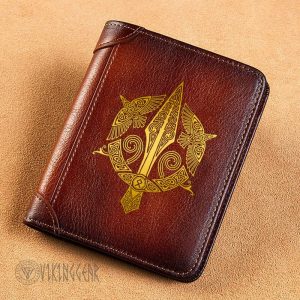 Odin Gungnir Spear - Raven - Viking Leather Wallet