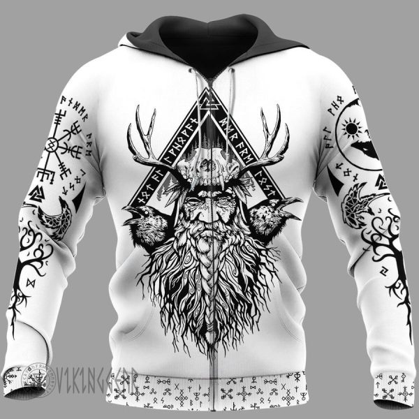 Odin Raven And Yggdrasil Viking Hoodie