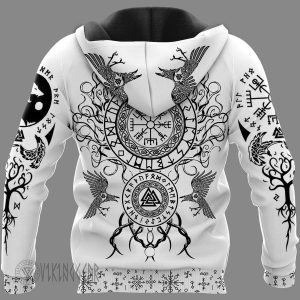 Odin Raven And Yggdrasil Viking Hoodie