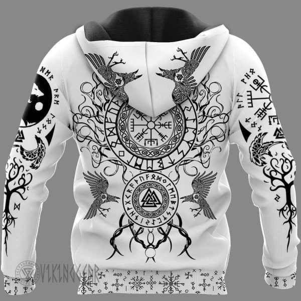 Odin Raven And Yggdrasil Viking Hoodie