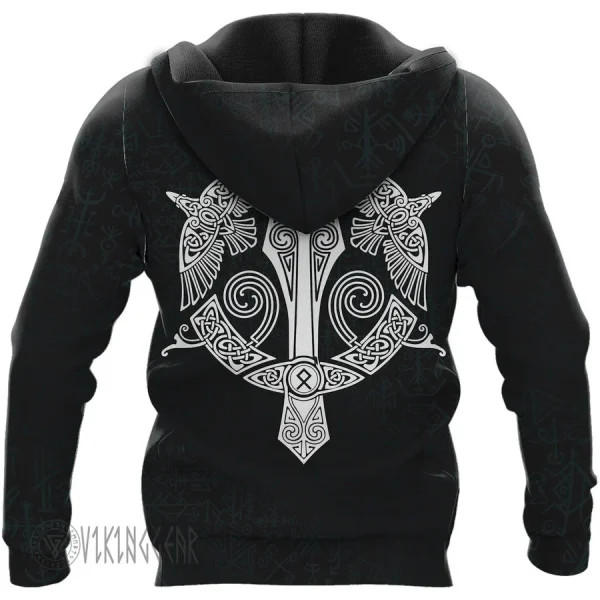 Odin Raven Till Valhalla Viking Hoodie