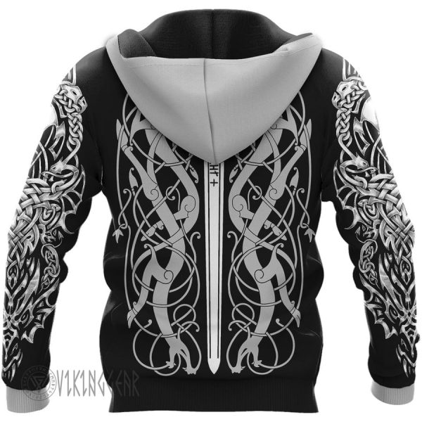 Odin Raven Ulfberht Swords Viking Hoodie